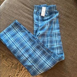 Blue plaid pants
